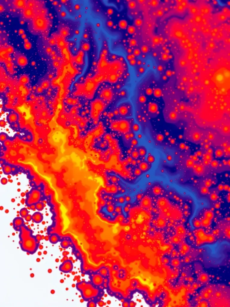 A close-up of a heat map showing areas of high attention on a website, symbolizing attention combustion analytics.